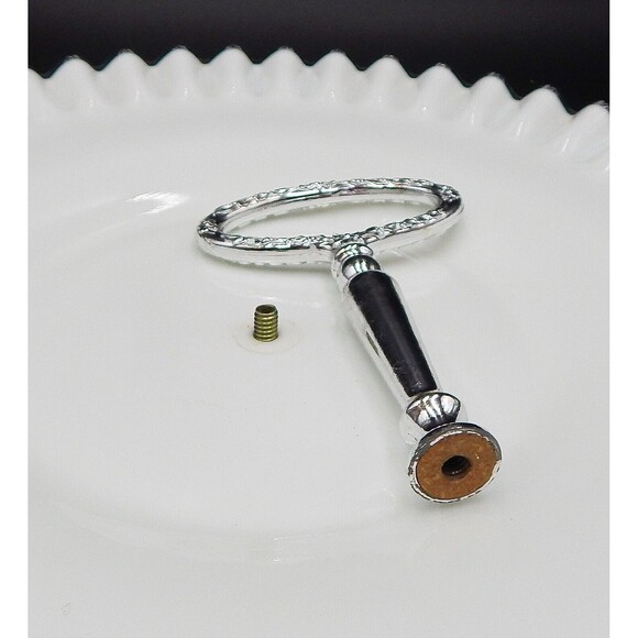 Fenton Silver Crest Milk Glass Tidbit Tray Platter Ruffle Crimped Edge 12 Inch - Picture 13 of 13